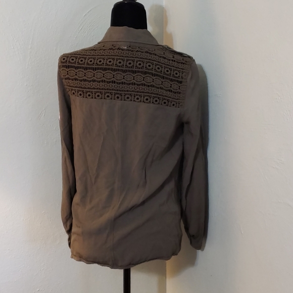 Xhilaration womens jacket green army utility sz M - Picture 5 of 8